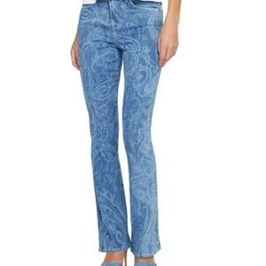 L’AGENCE Stassi High Rise Jeans Paisley Laser Sz 28 6 Baby Bootcut 31 in Inseam